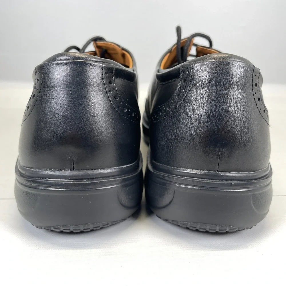 Dr. Comfort Wing Oxford Shoes Mens Size 12 M Black Leather Lace Up Diabetic